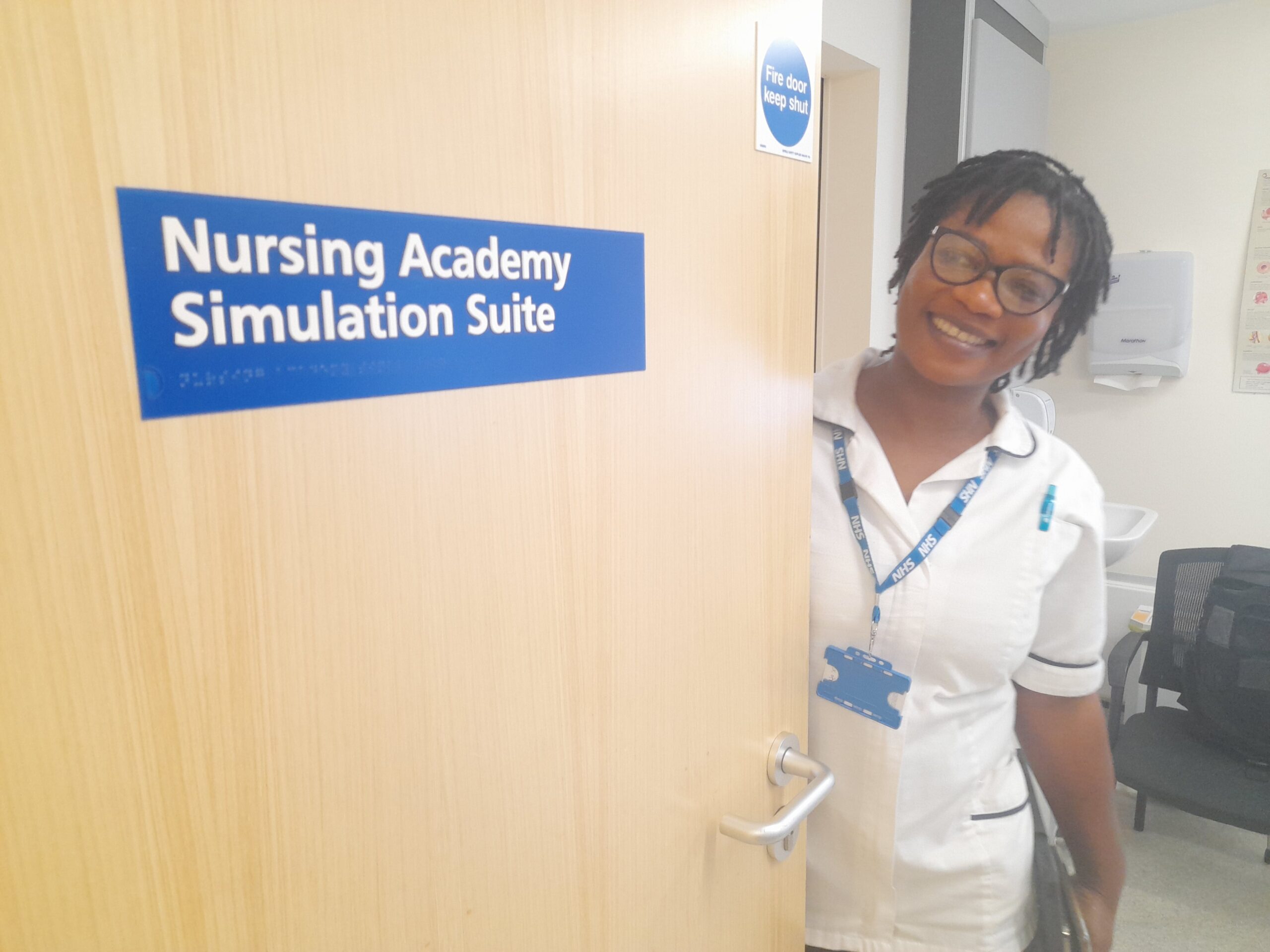 Photograph of registered degree nurse Suzie in the simulation suite